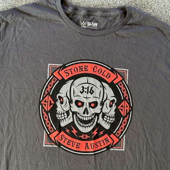 WWE Slam Crate Other - WWE Slam Crate Shirt Mens XL Gray Stone Cold Steve Austin Skull Graphic Tee